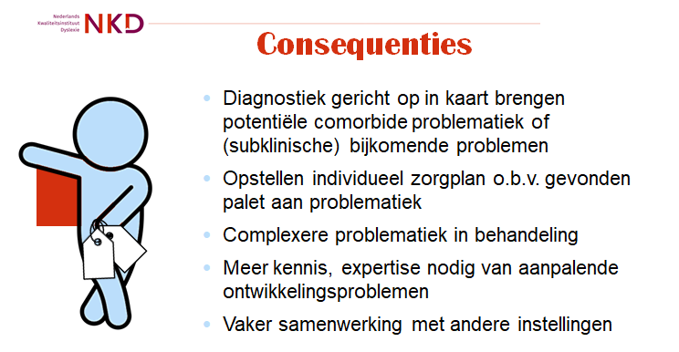 Afbeelding uit de PowerPointpresentatie van Jurgen Tijms tijdens het openingswebinar over de consequenties van de verandering op het gebied van comorbiditeit